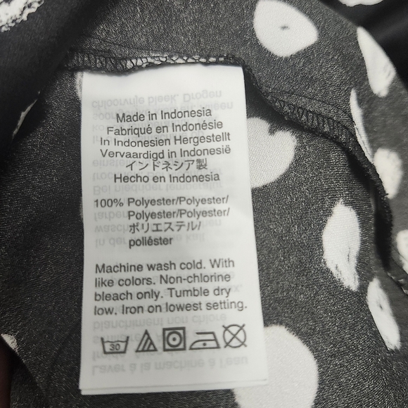 J.crew women's blouse top size 6 polkadot black and white - Picture 9 of 9